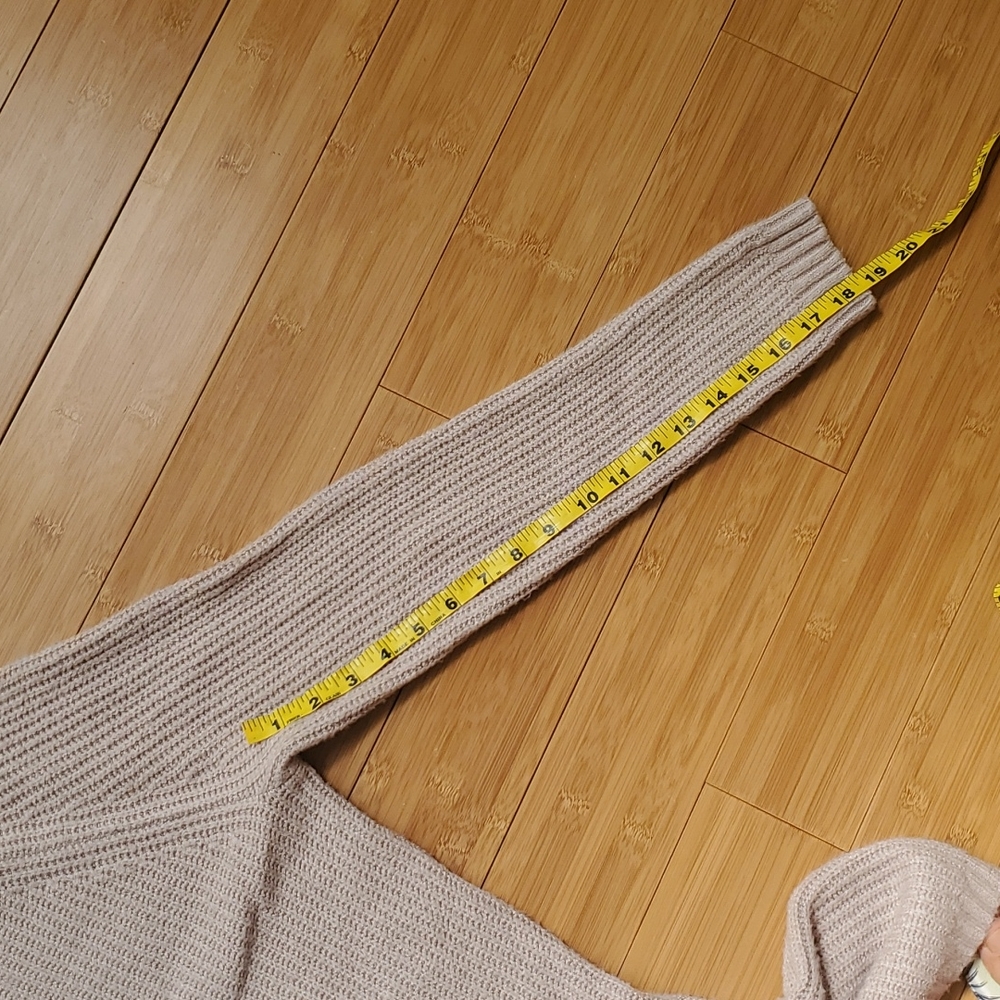 Nordstrom rack Love Tree sexy plunging V back sweater dress neutral taupe beige - Picture 11 of 12